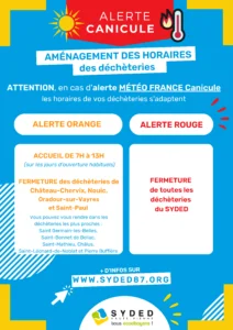 Lire la suite à propos de l’article Horaires des déchèteries en cas de canicule