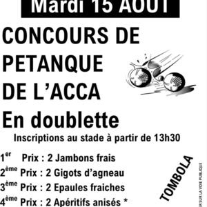 Concours de Pétanque – ACCA – 2023